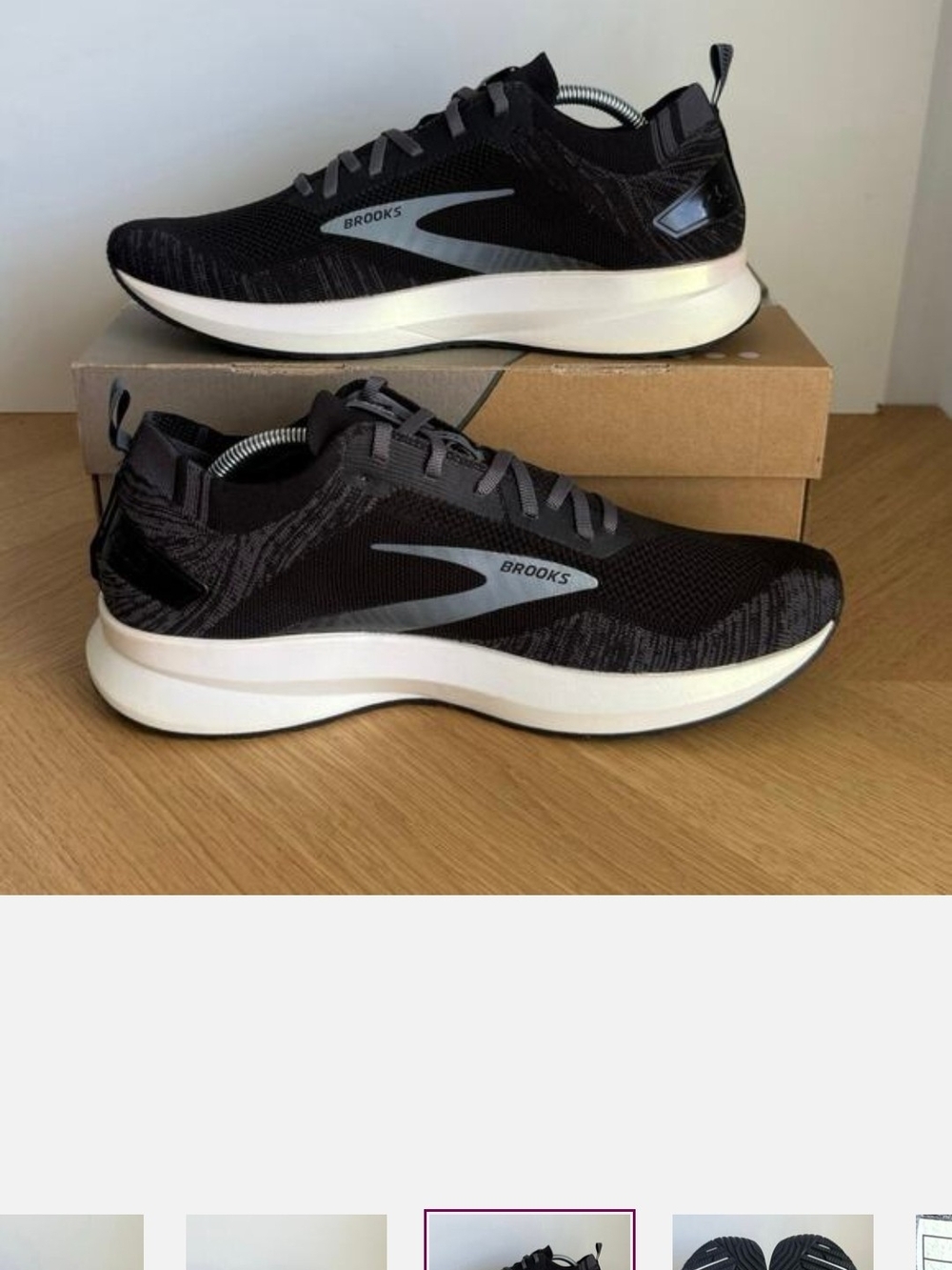 Brooks Levitate Running Shoe - Black & White - Picture 8 of 9